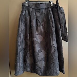 NWT Karl Lagerfeld Black Floral A-Line Skirt